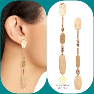Rose Gold Calista Drop Earrings